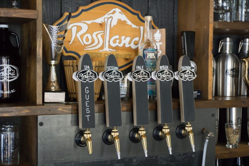 Taps at Rossland Beer Company